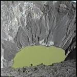 Crater lake colored by algae, Volcan Poas
