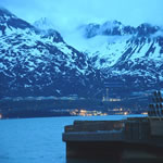 Valdez Oil Terminal at midnight